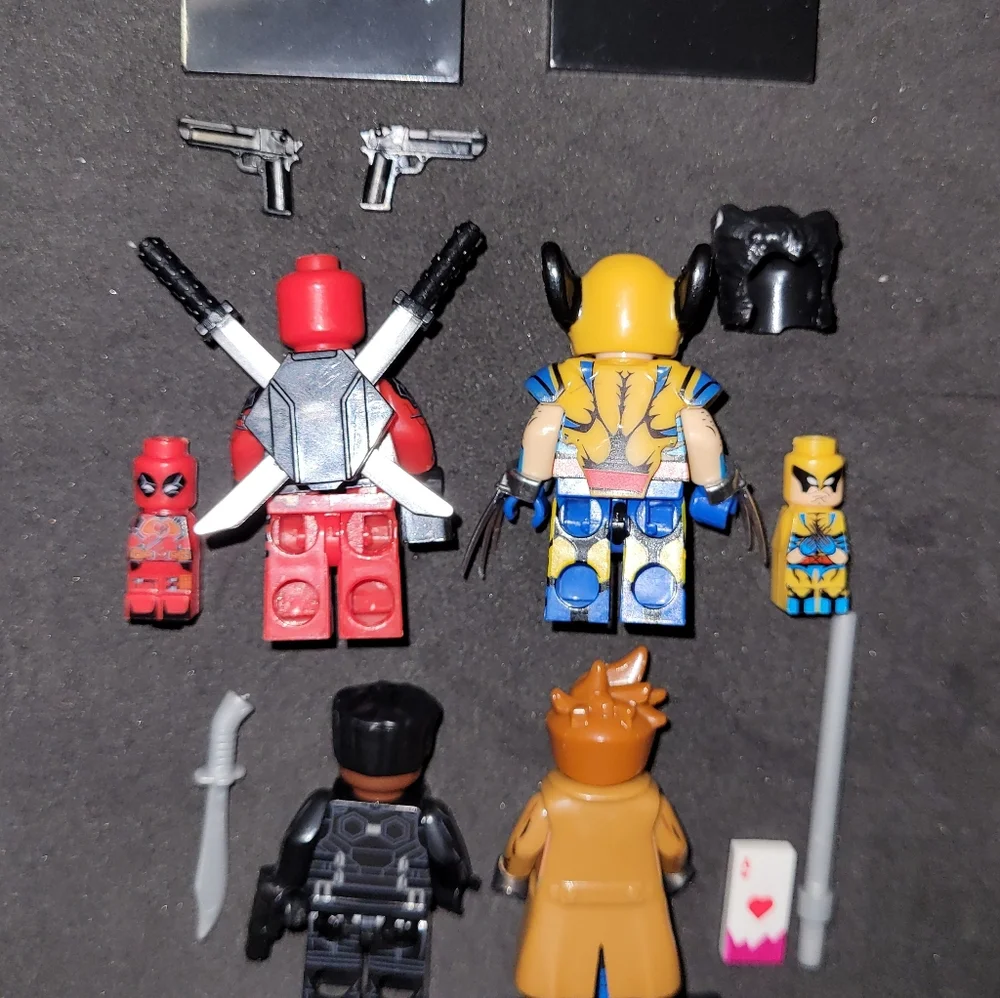 New Deadpool,Wolverine, Blade, Colosus & Gambit mini figure set
